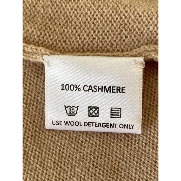 COCO GRAY Exclusive 100% Cashmere Pullover Poncho Sweater Peachy pink One Size - Picture 8 of 10